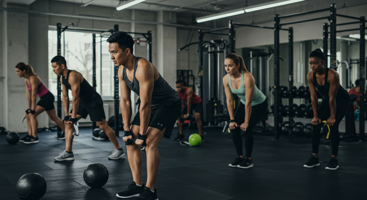 Pessoa treinando na academia